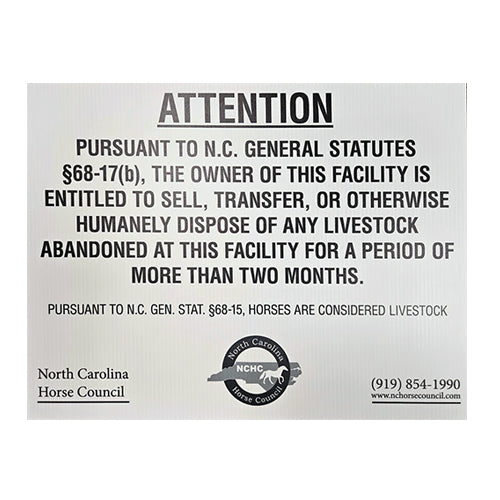 Abandonment Signage (Non-Member Price)